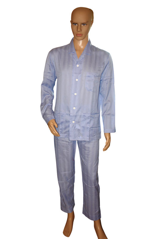 PIER MORI'S Pigiama classico da Uomo in Cotone Makò' Aperto Davanti Art. E720