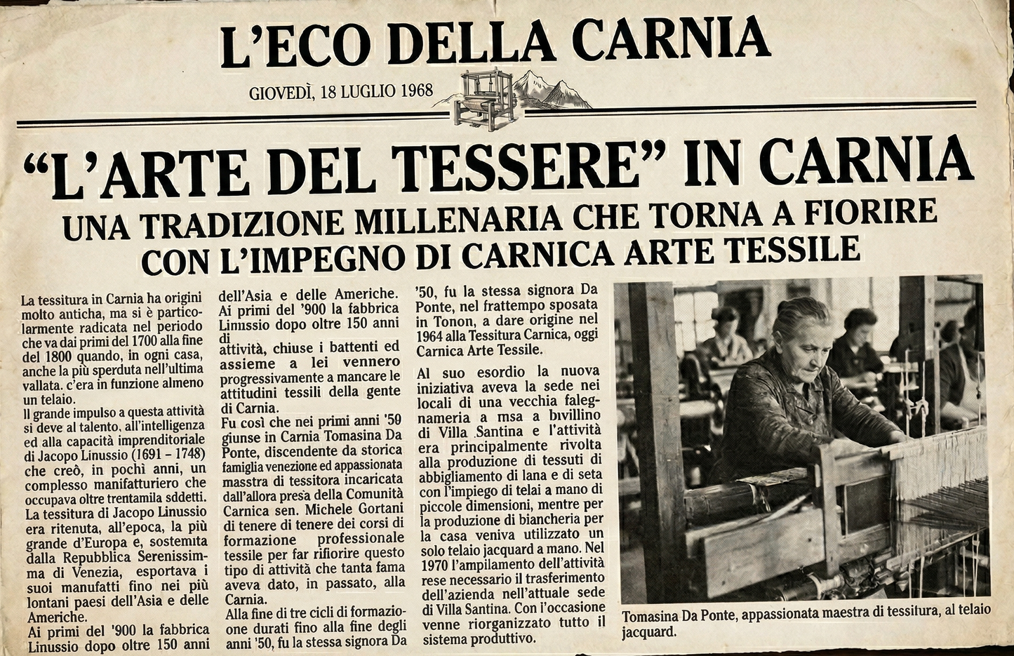Carnica Arte Tessile Coppia di Asciugamani in Misto Lino con Pregiata Lavorazione Jacquard, Orlo a Giorno perimetrale