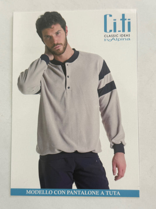 Alpina Pigiama per Uomo in caldo micropile modello serafino art. Dennis