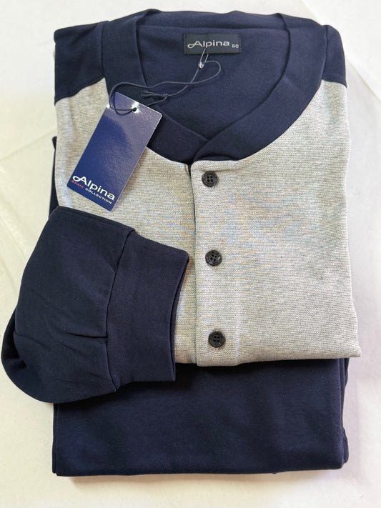 Alpina pigiama uomo in puro cotone interlock peso autunnale (taglie forti) art. Basile