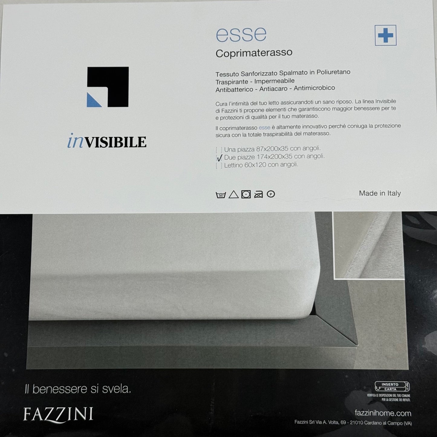 Fazzini Coprimaterasso varie misure Impermeabile art. ESSE