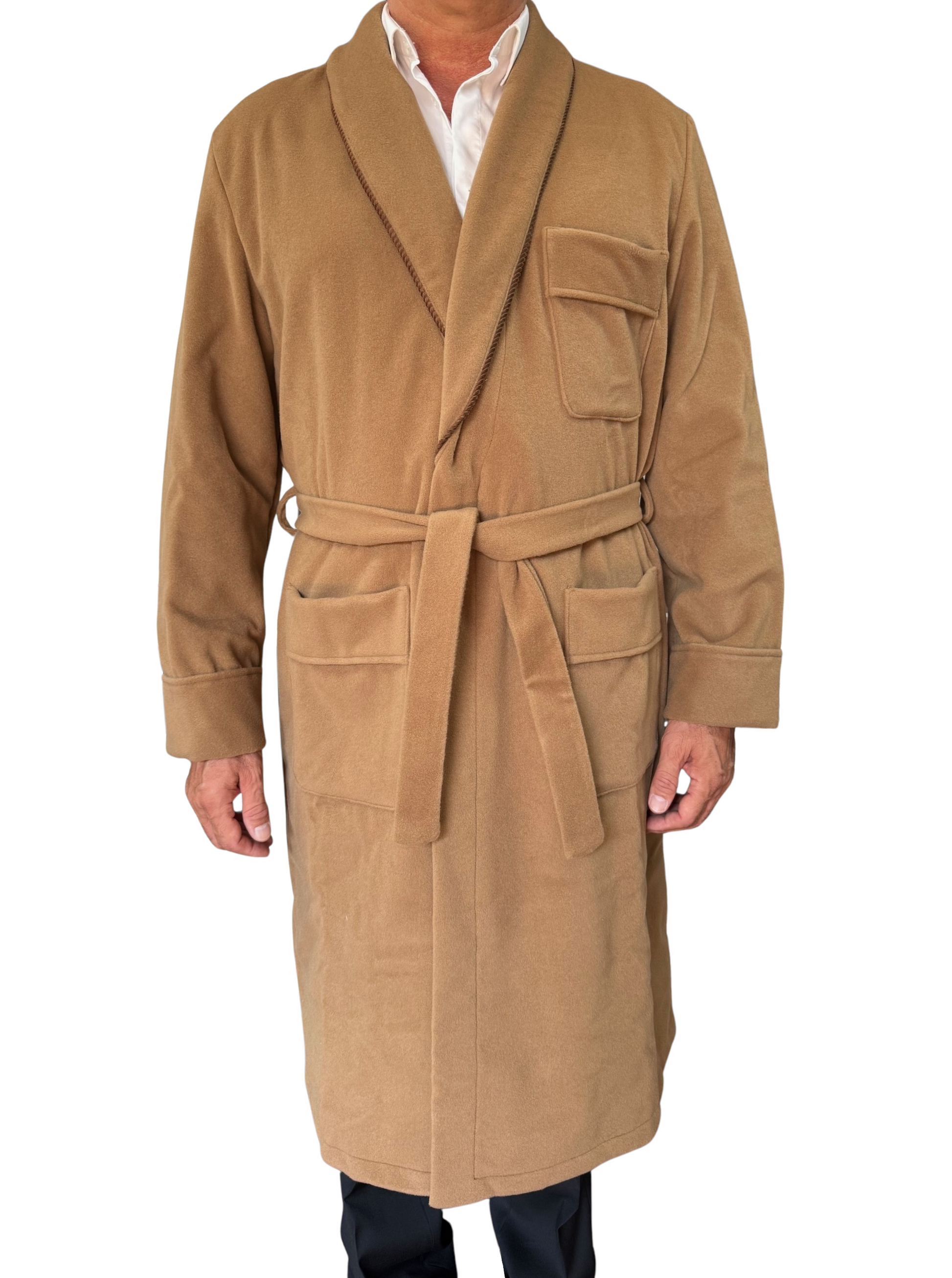 Men's Dressing Gown in Wool and Cashmere, Classic Shawl model, art. Lo Sgarlata Home Men's Dressing Gown in Wool and Cashmere, Classic Shawl model, art. Lo Sgarlata Home