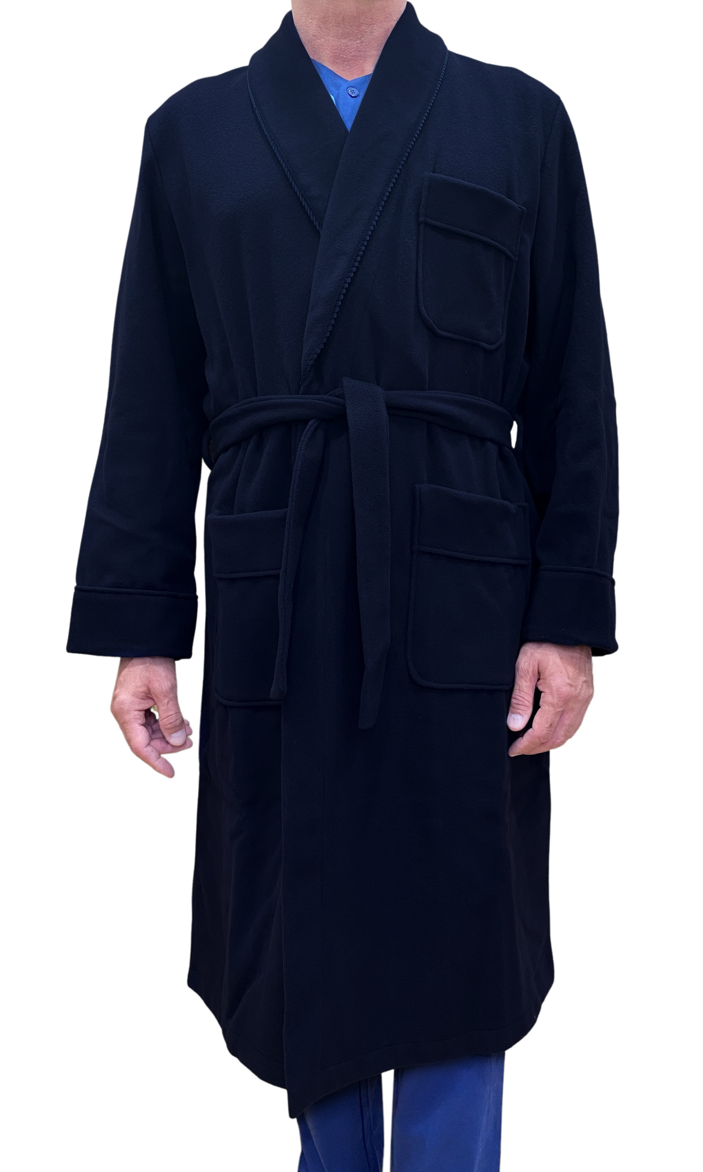 Men's Dressing Gown in Wool and Cashmere, Classic Shawl model, art. London 