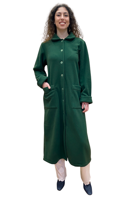 Women's Microfleece Anti-Pilling Fully Buttoned Dressing Gown Art. Milena