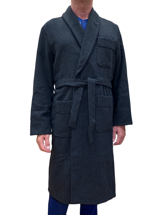 Men's Dressing Gown in Wool Blend Classic Shawl Model Art. Oslo 