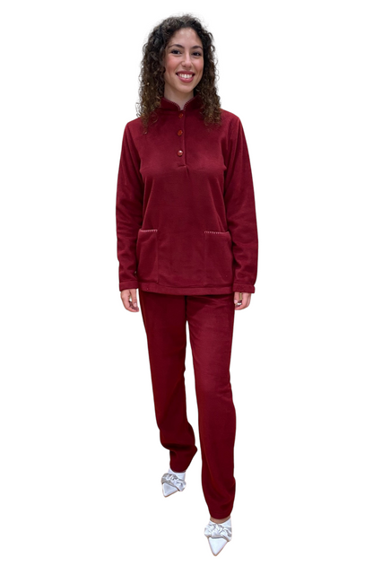 Pigiama da Donna Due Pezzi in Pile Anti-Pilling Art. Flavia