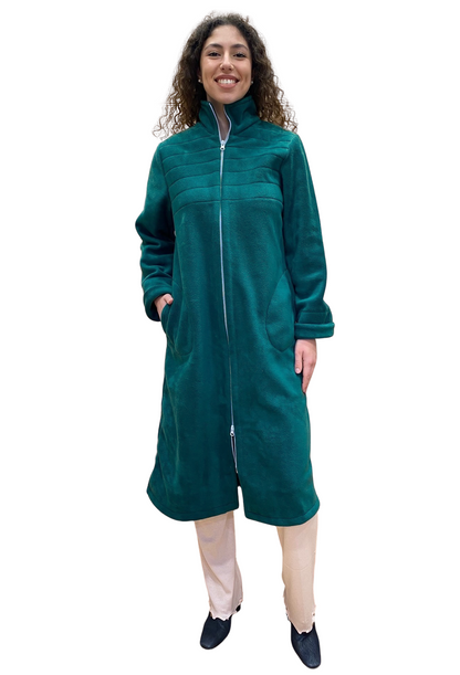 Women's Anti-Pilling Microfleece Dressing Gown with Zip Closure Art. Sofia