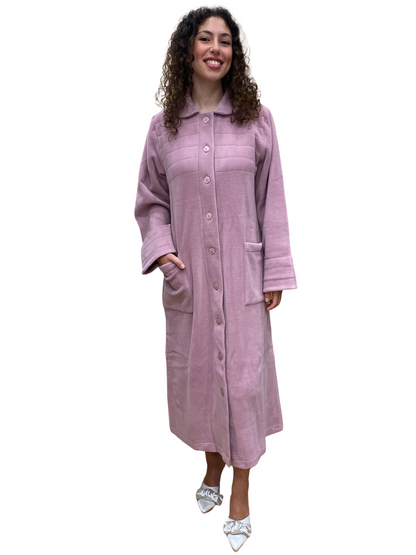 Robe de chambre en polaire viscose entièrement boutonnée pour femme Art. 