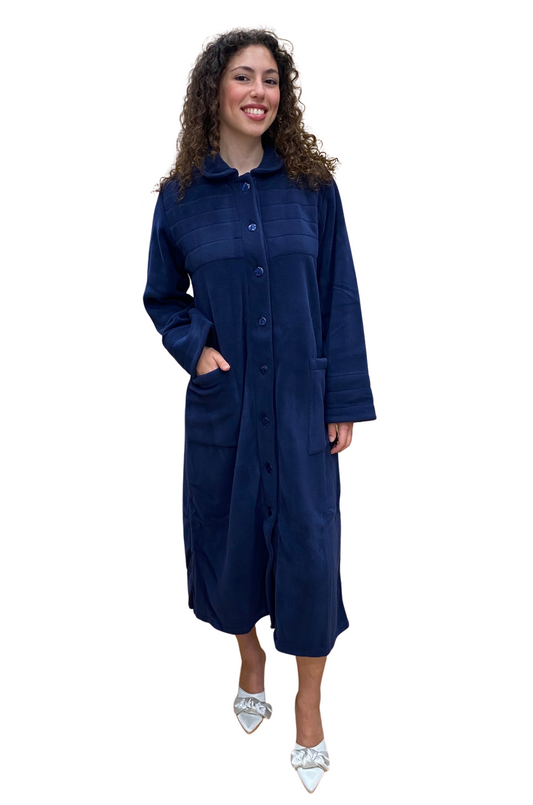 Women's Fully Buttoned Viscose Fleece Dressing Gown Art. Rosanna 