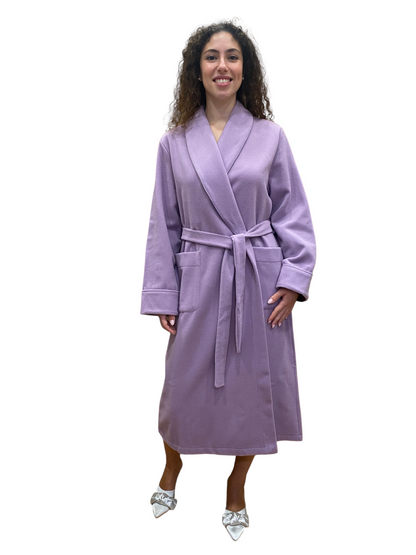 Robe de chambre pour femme en laine et cachemire, modèle classique de châle. Victoire 