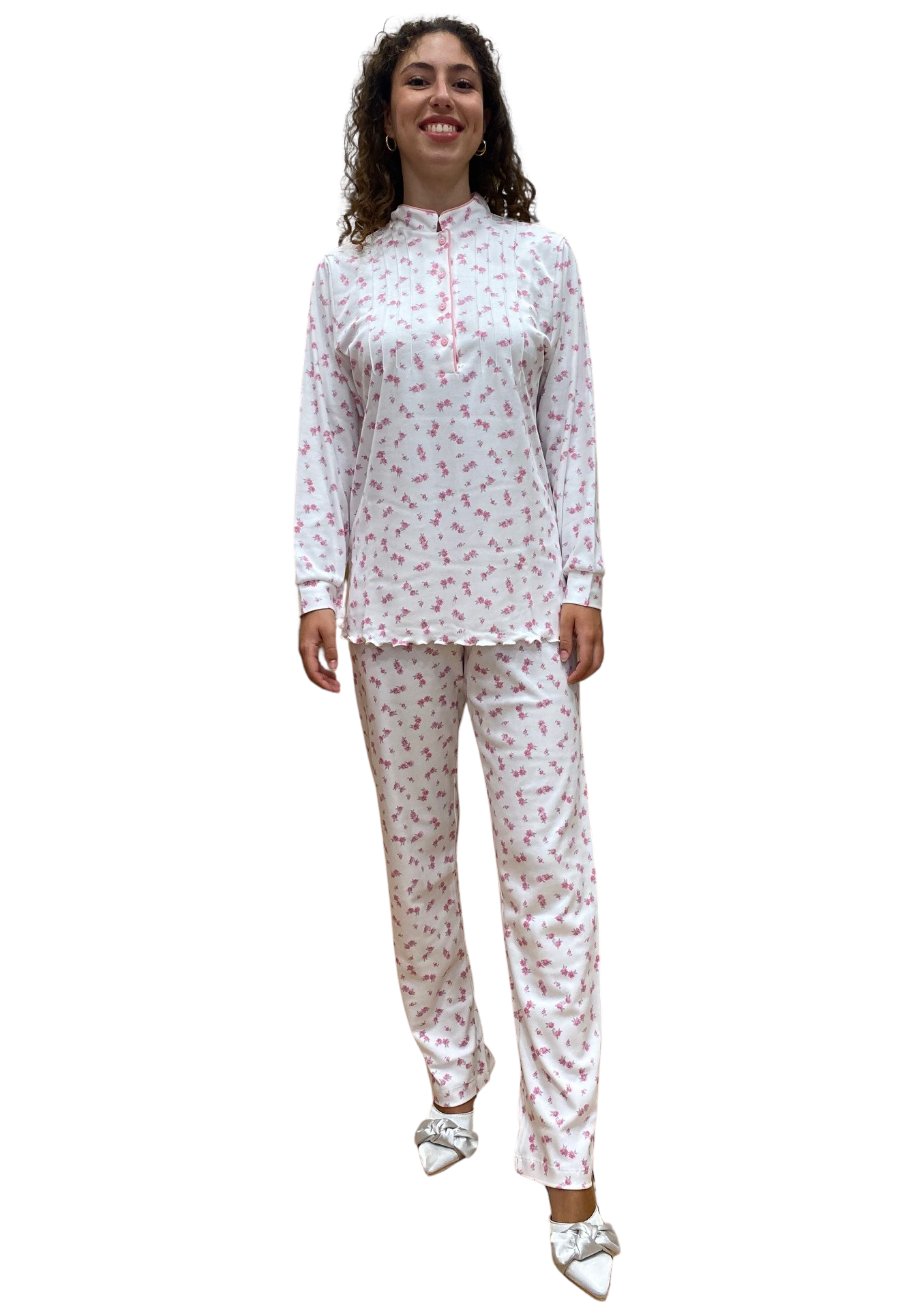 Pyjama pour femme en pur coton interlock avec traitement Sanfor Art.