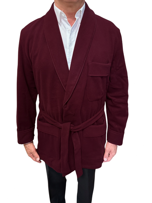 Short Dressing Gown for Men in Wool and Cashmere Classic Shawl model art. London 