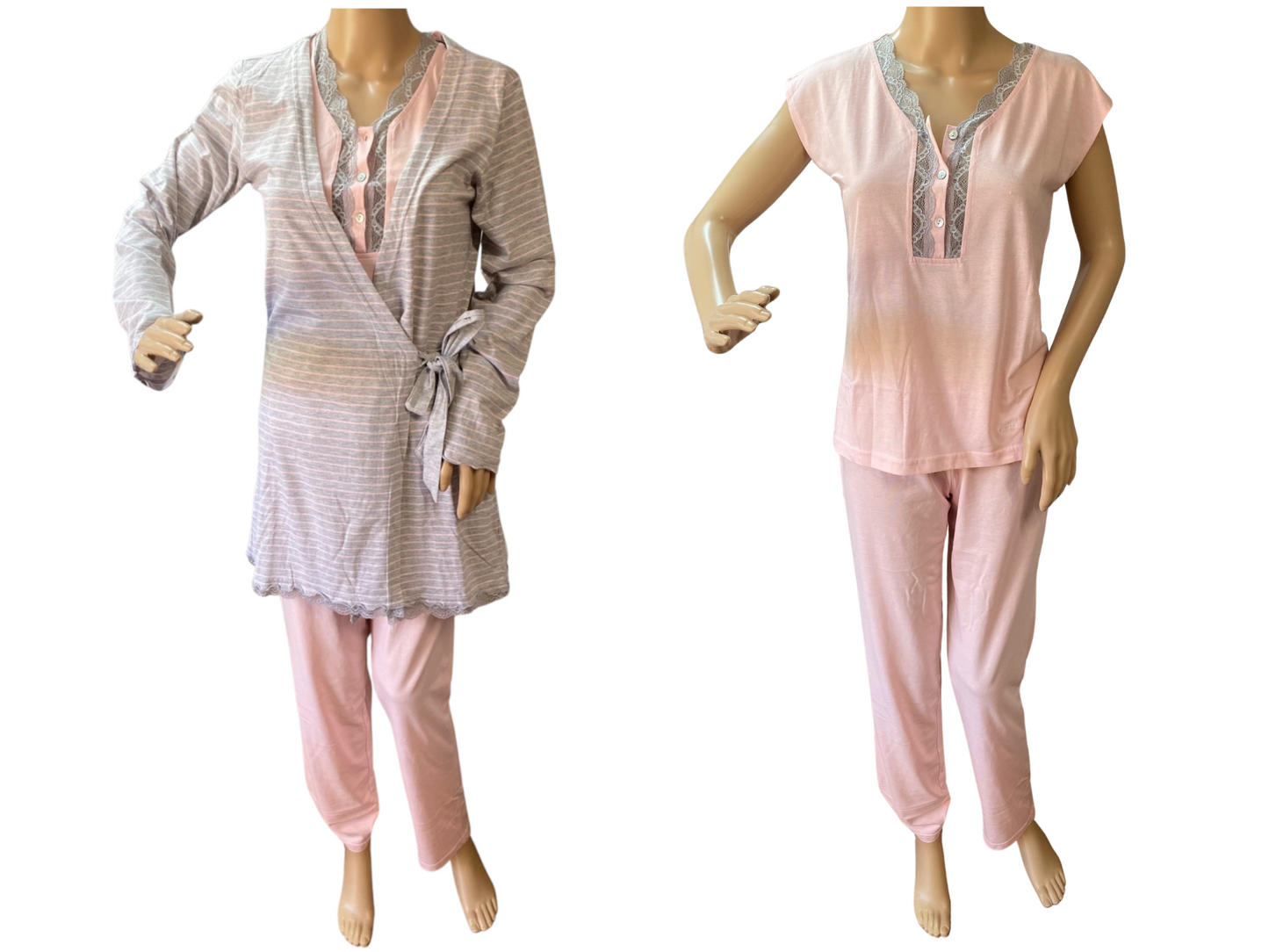 OUTLET Parure donna composta da vestaglia+camicia o pigiama da notte 30€