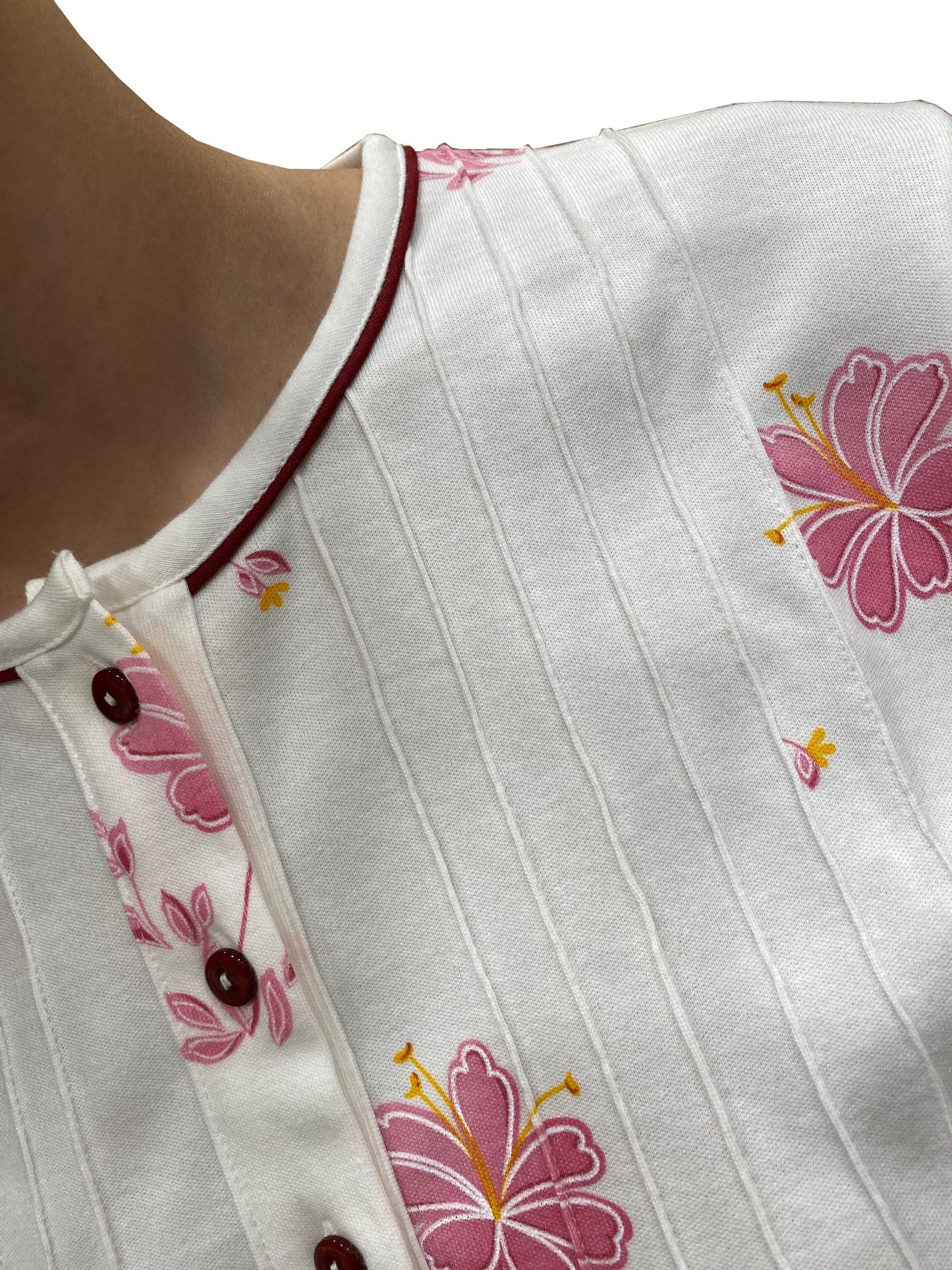 Pyjama pour femme en pur coton interlock avec traitement Sanfor Art.