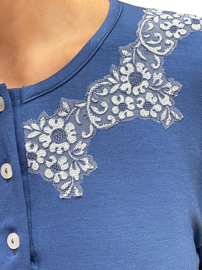 Frau Nachthemd in Viskose Kunst. Francesca