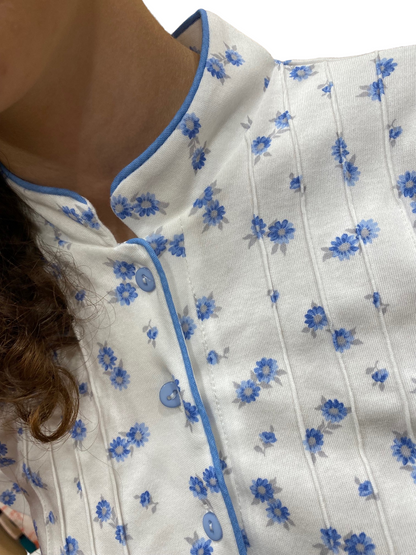 Pyjama pour femme en pur coton interlock avec traitement Sanfor Art.