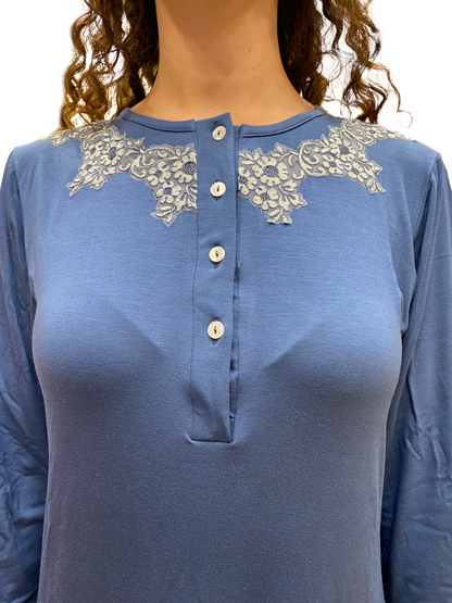 Frau Nachthemd in Viskose Kunst. Francesca