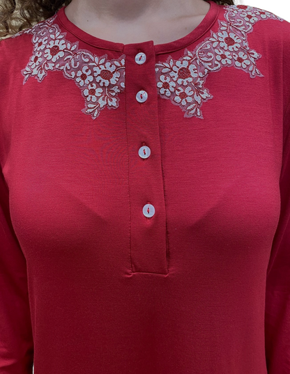 Frau Nachthemd in Viskose Kunst. Francesca