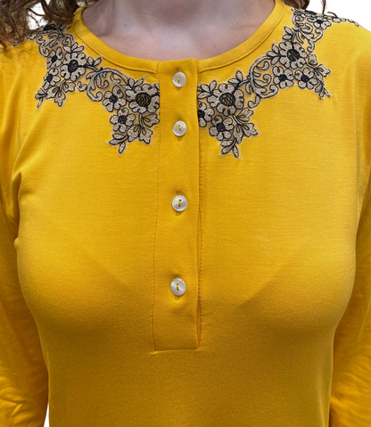 Frau Nachthemd in Viskose Kunst. Francesca