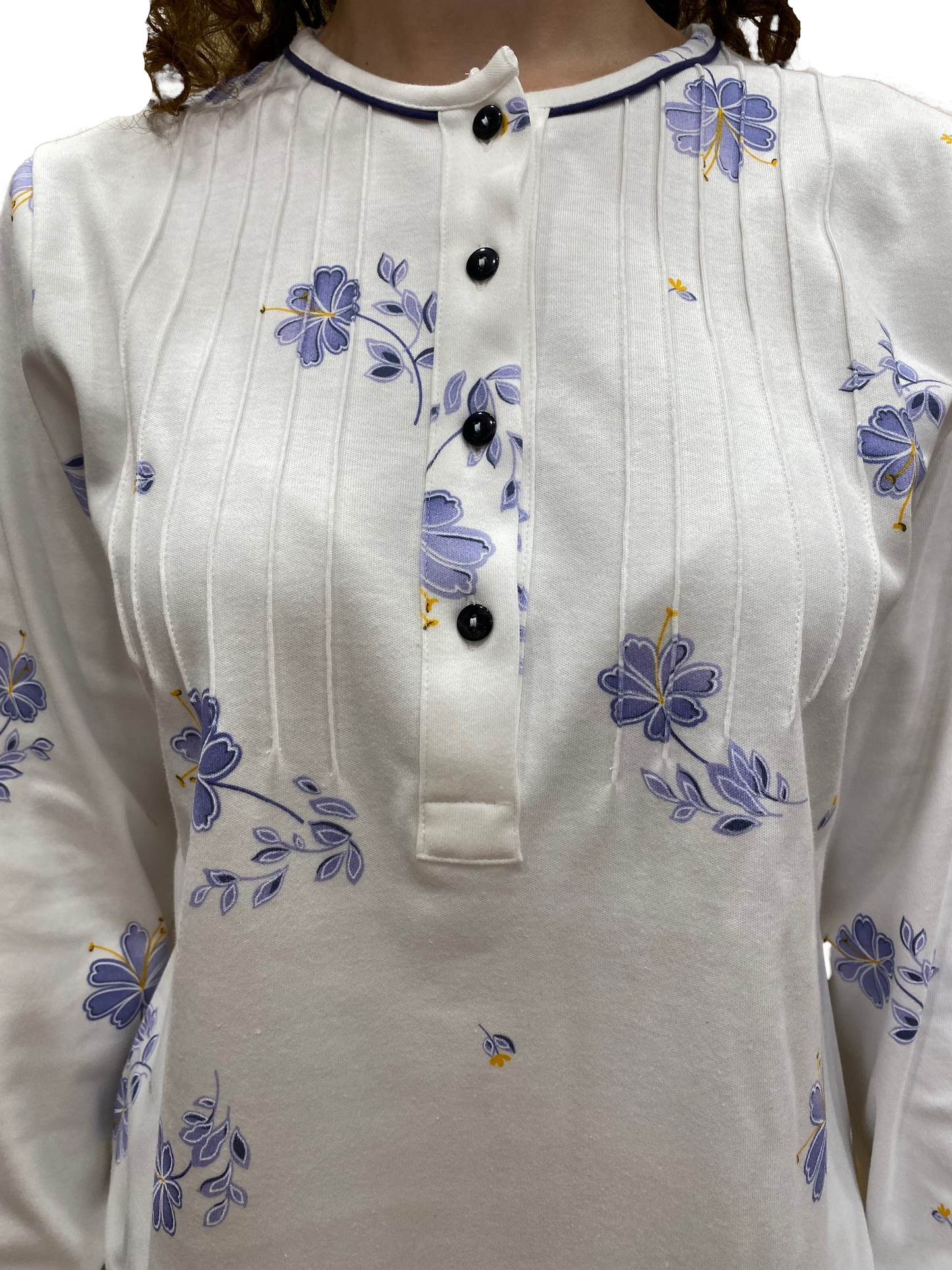 Pyjama pour femme en pur coton interlock avec traitement Sanfor Art.