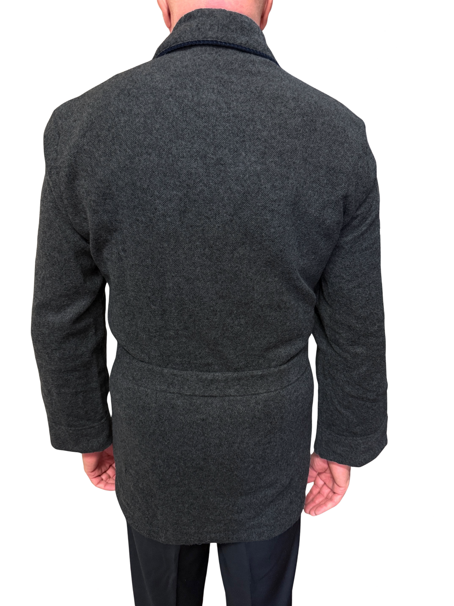 Kurze Kammer -Dressingkleid für Männer in gemischtem Wollmodell klassische Schalkunst. Oslo