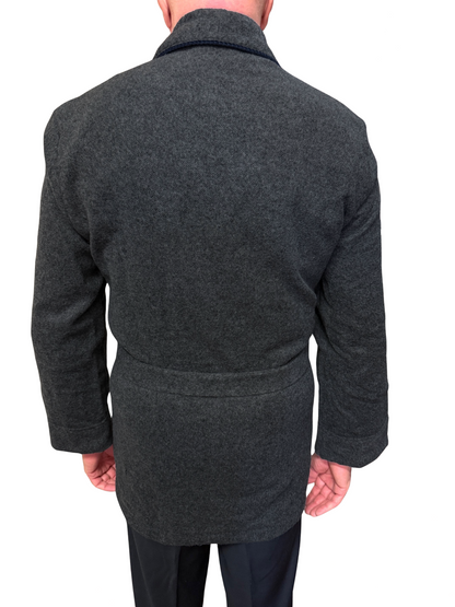 Kurze Kammer -Dressingkleid für Männer in gemischtem Wollmodell klassische Schalkunst. Oslo