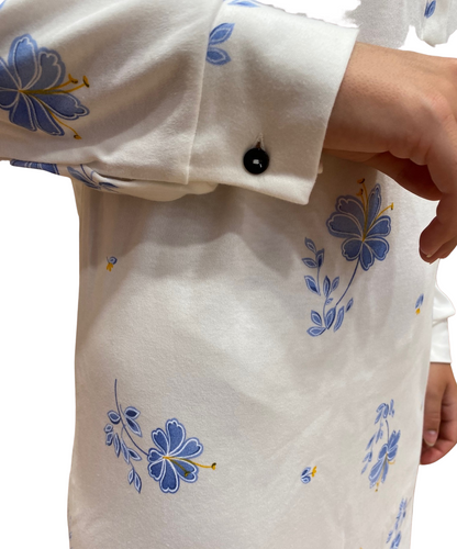Camicia da Notte Donna in Puro Cotone Interlock con Trattamento Sanfor Art. Roberta