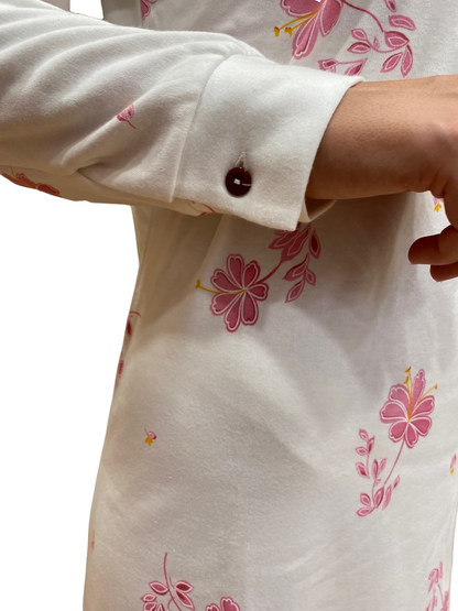 Camicia da Notte Donna in Puro Cotone Interlock con Trattamento Sanfor Art. Roberta