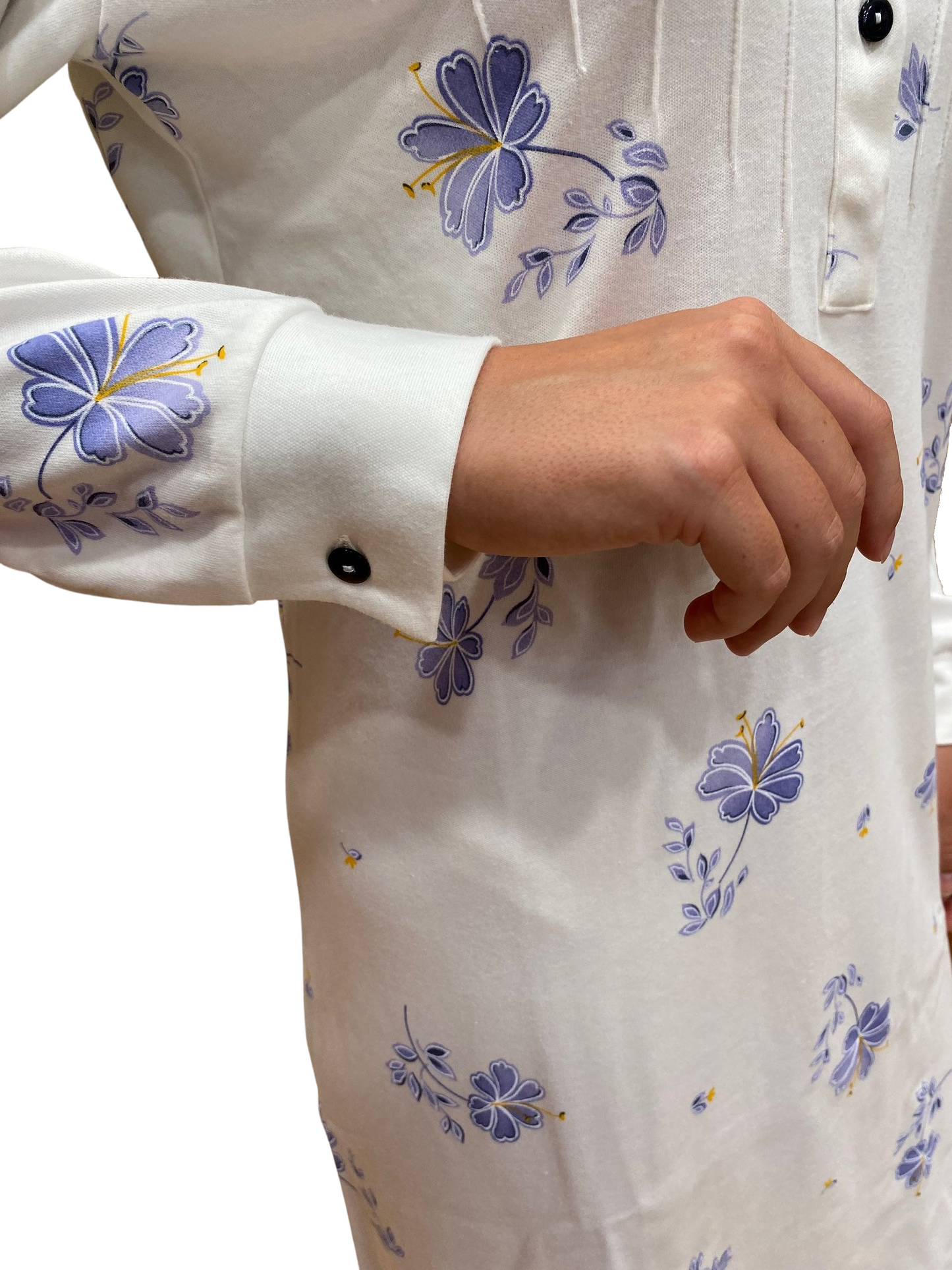 Camicia da Notte Donna in Puro Cotone Interlock con Trattamento Sanfor Art. Roberta