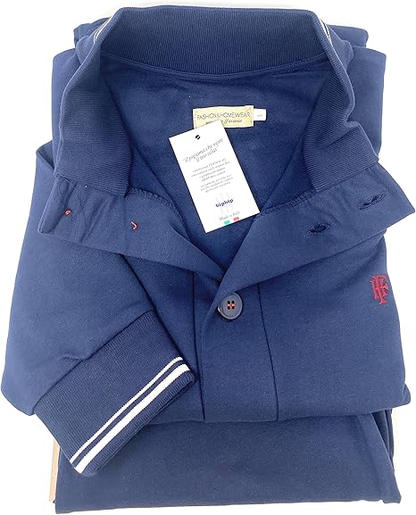 Combinaison de jogging complète Bip Bip pour homme, entièrement boutonnée sur le devant en polaire pur coton avec col côtelé, art. 5040