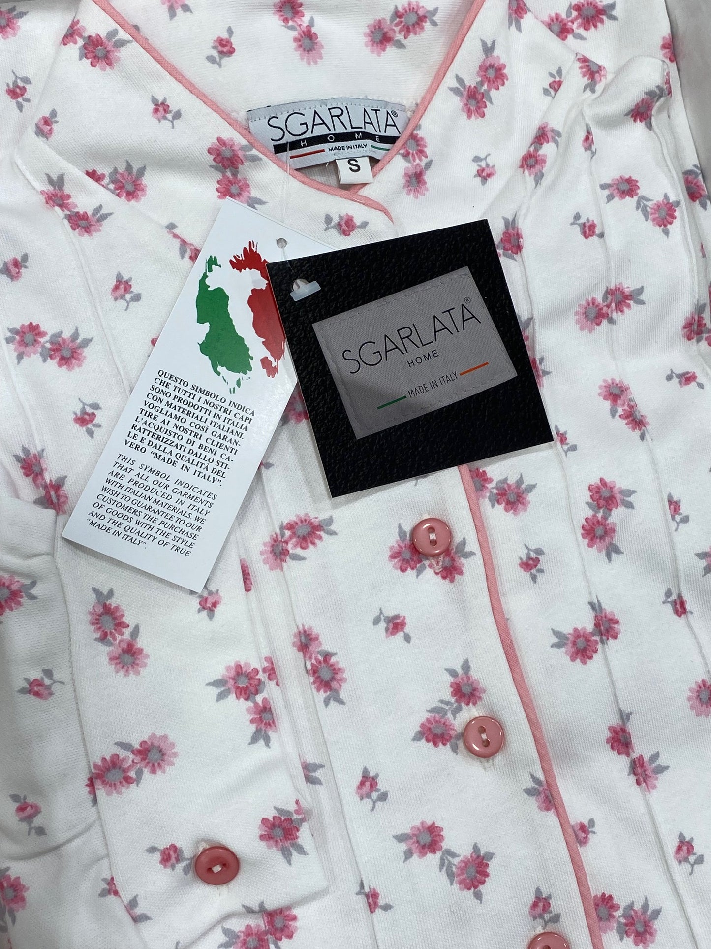 Frauennachthemd in reiner Baumwollverriegelungen mit Sanfor Art. Irene -Behandlung