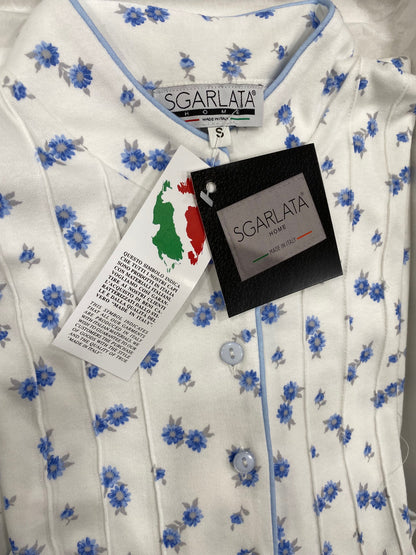 Frauennachthemd in reiner Baumwollverriegelungen mit Sanfor Art. Irene -Behandlung