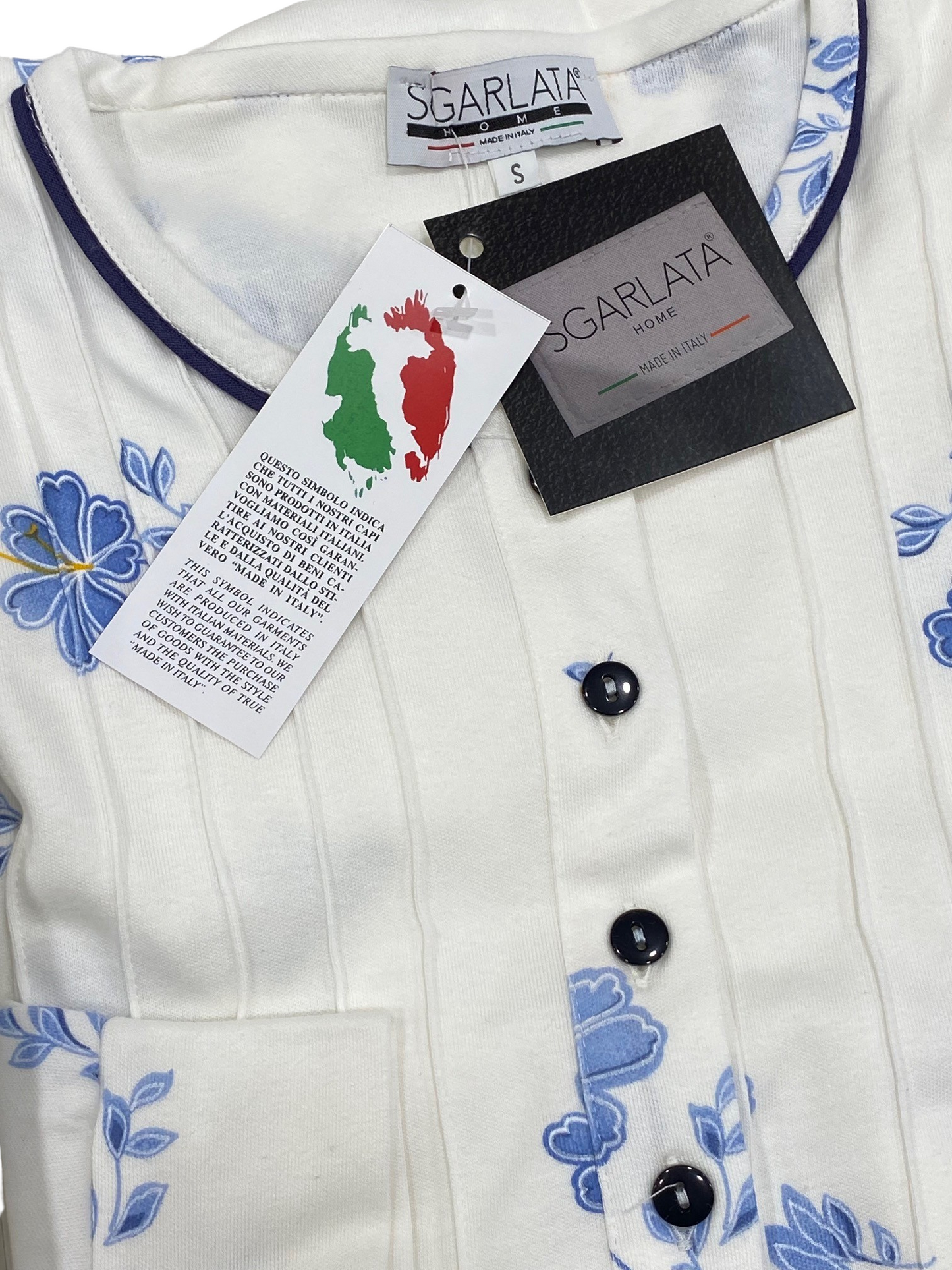 Camicia da Notte Donna in Puro Cotone Interlock con Trattamento Sanfor Art. Roberta