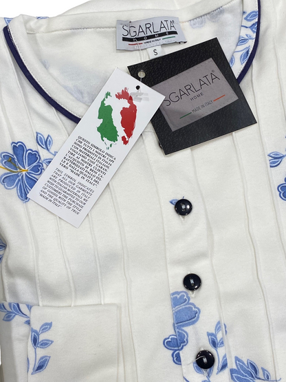 Camicia da Notte Donna in Puro Cotone Interlock con Trattamento Sanfor Art. Roberta