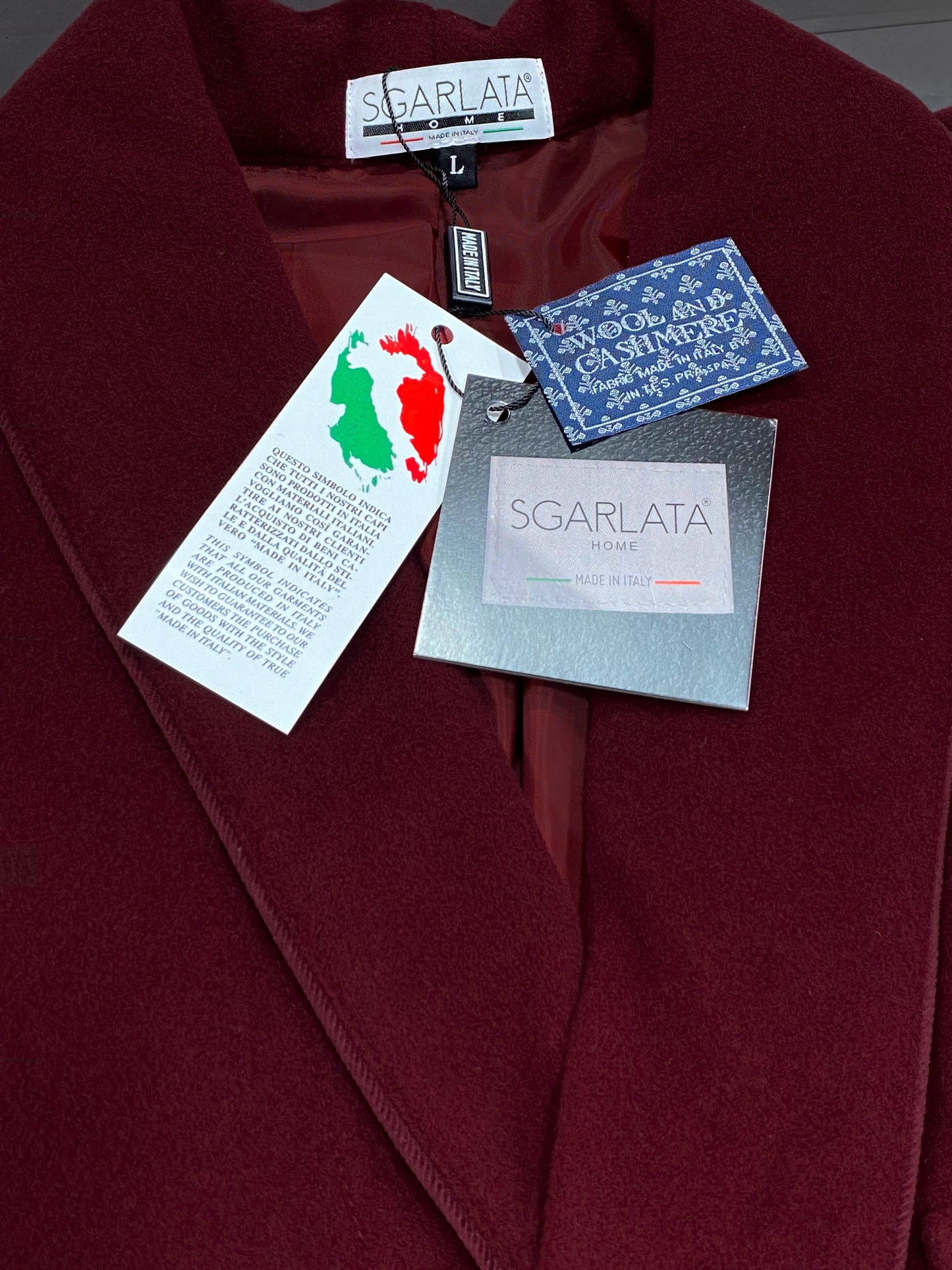Vestaglia da Camera per Uomo in Lana e Cashmere modello Scialle Classico art. Londra in offerta