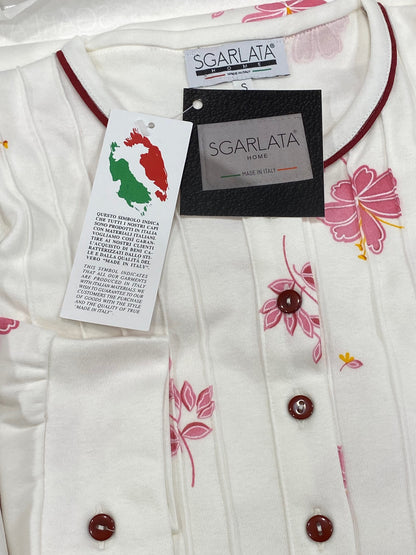 Camicia da Notte Donna in Puro Cotone Interlock con Trattamento Sanfor Art. Roberta