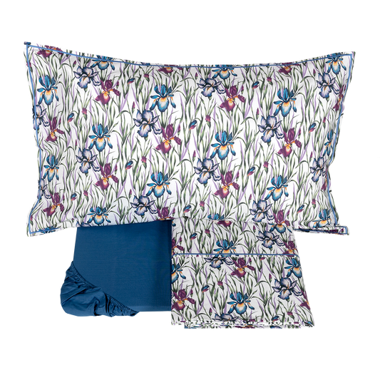 Fazzini Completo Lenzuola Effetto Copriletto in Puro Percalle di Cotone Art. Belle Époque