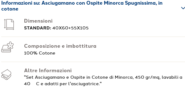 Caleffi coppia di asciugamani 1+1 (asciugamano + ospite) linea Spugnissima tinta unita