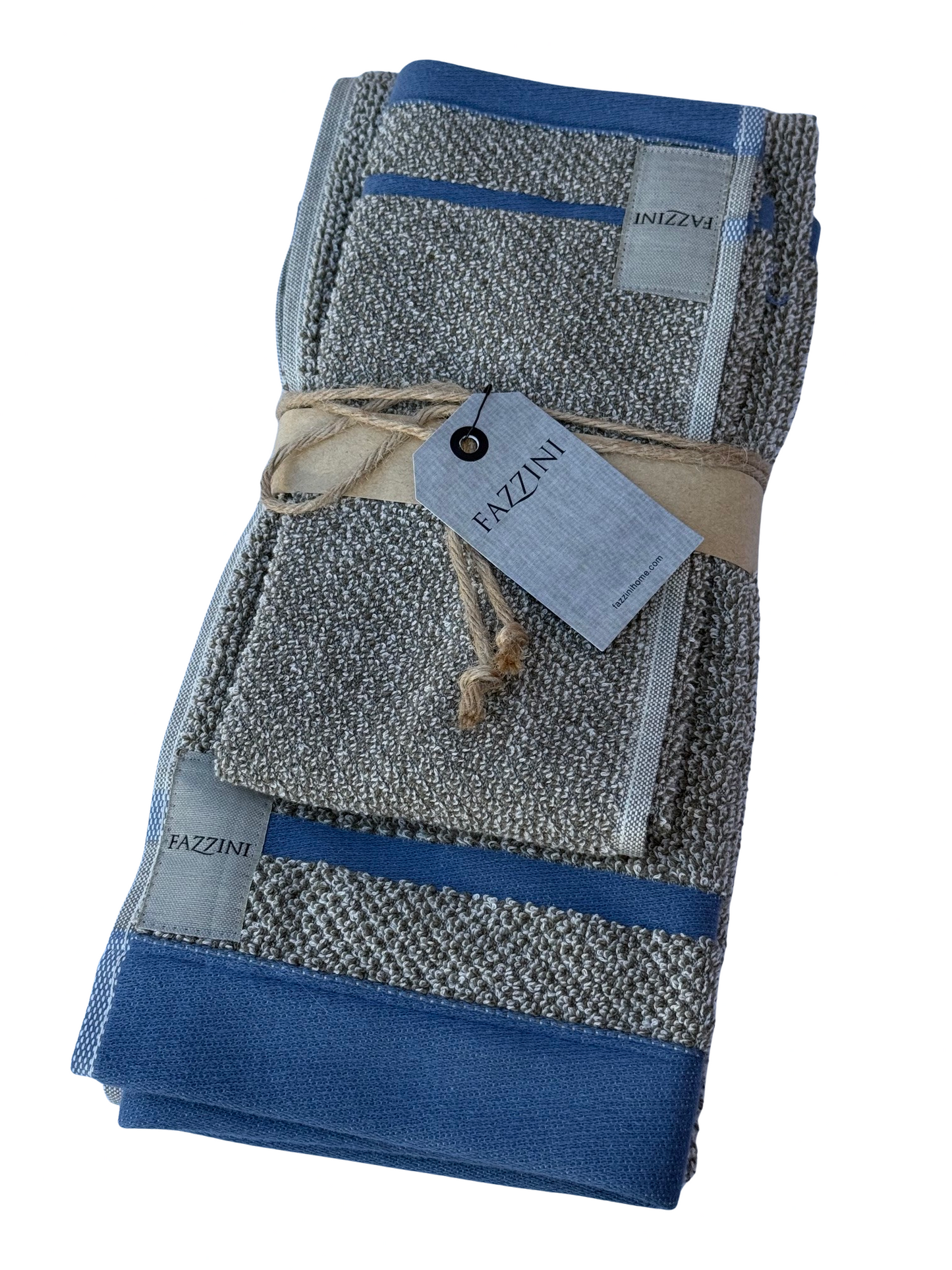 Fazzini coppia asciugamani 1+1 in Pura Spugna art. Melange