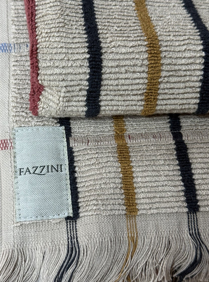 Fazzini coppia asciugamani 1+1 in Pura Spugna art. Color Stripes