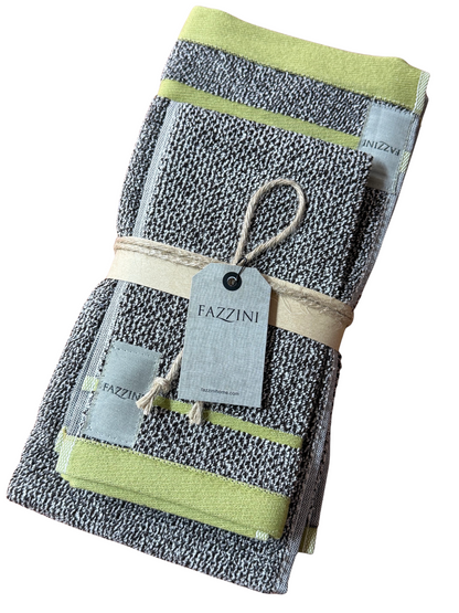 Fazzini coppia asciugamani 1+1 in Pura Spugna art. Melange