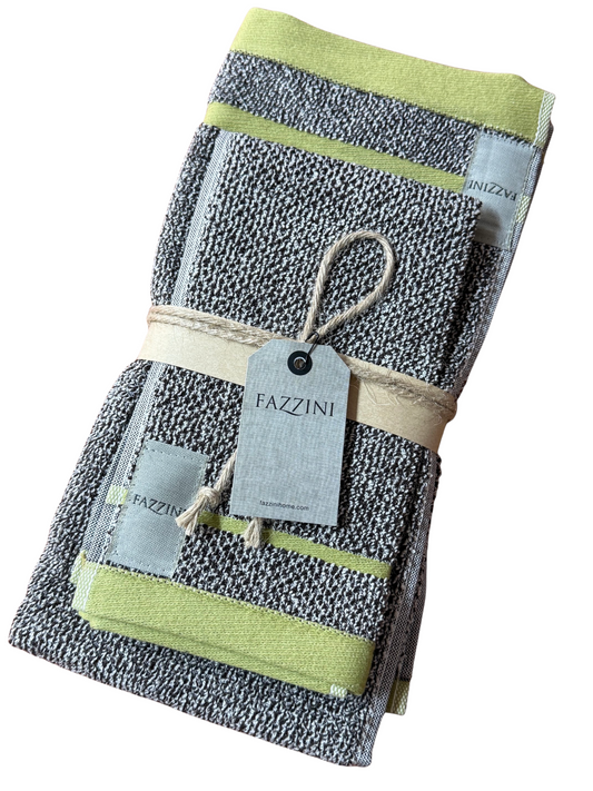 Fazzini coppia asciugamani 1+1 in Pura Spugna art. Melange