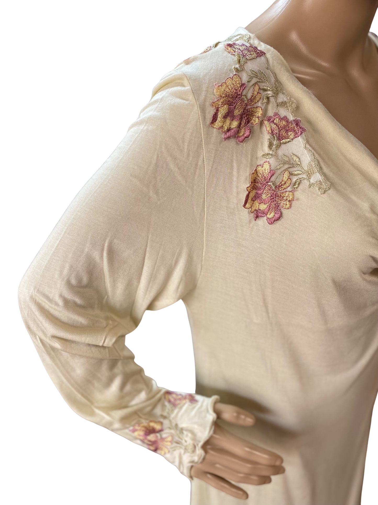 OUTLET Camicia da Notte in pregiata viscosa e seta pura 45€