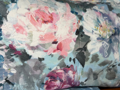 Mirabello parure copripiumino matrimoniale (senza il lenzuolo di sotto) in Puro Percalle di Cotone 100% art. Fiori di Van Gogh