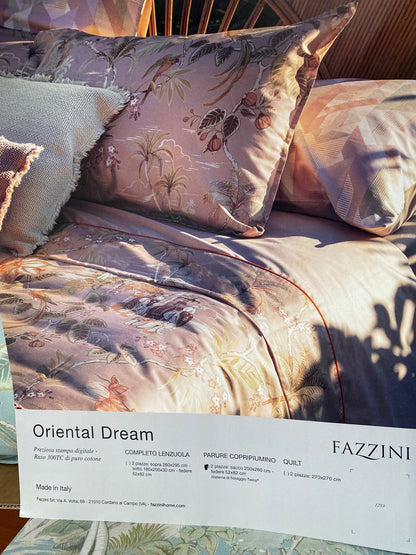 Fazzini double duvet cover set (without bottom sheet) in Pure Cotton Satin 300TC art. Rugiada