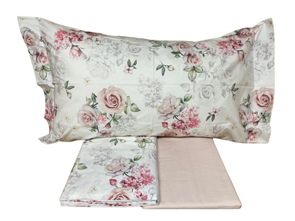 Tessitura Randi 1931 Double Duvet Cover Set Art. Amalia in Pure Cotton Percale 200 TC Digital Print with Reactive Colors