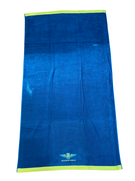 Serviette de bain en éponge hydrophile bleu marine art. Aéronavale