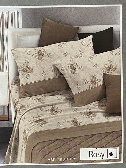 Casamica Single Bed Sheet Set in Marmolada Printed Flannel in 100% Cotton Pilling Free Art. Rosy