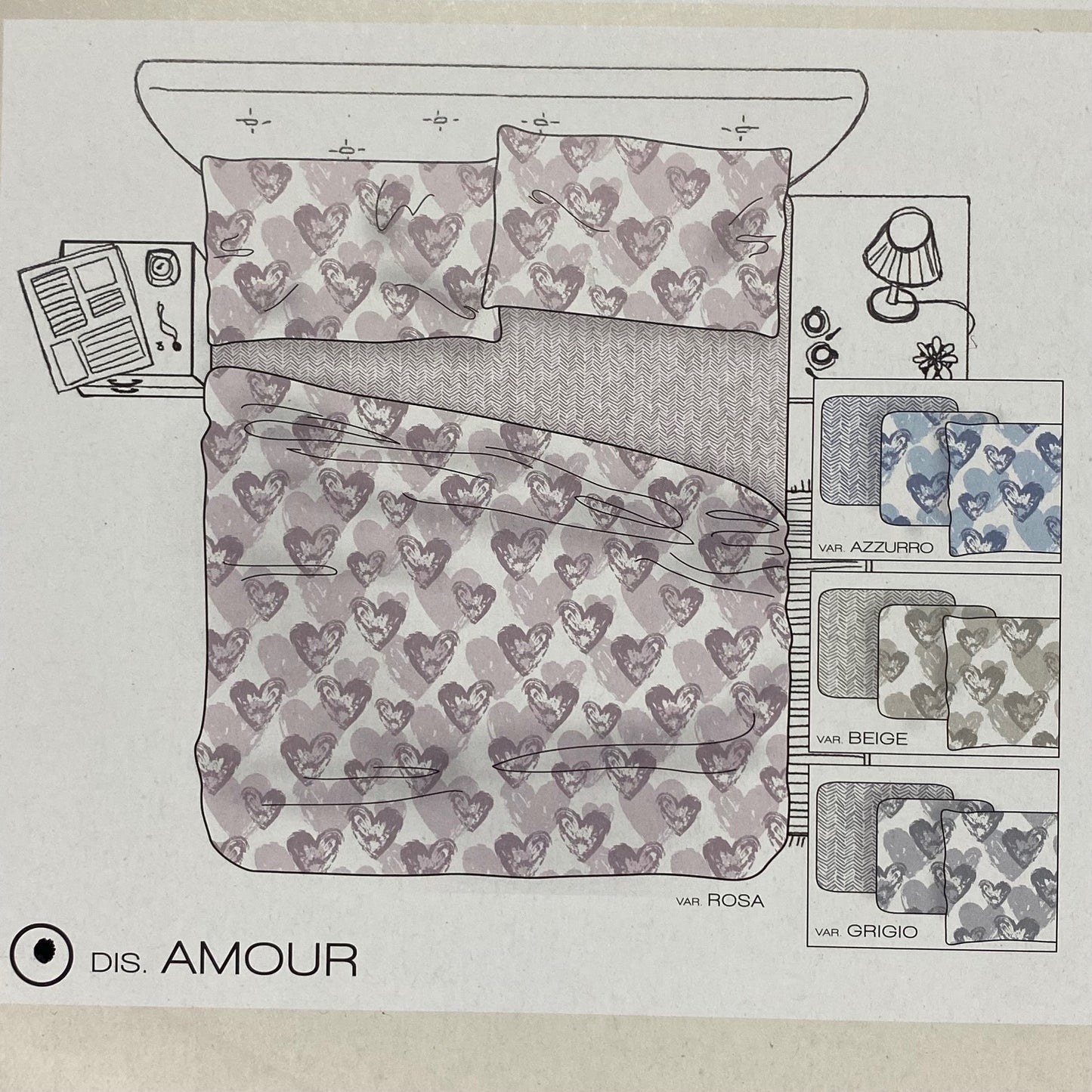 Casamica Complete Set of Single and a Half Bed Sheets in Printed Flannel The Pilling Free Flannels in 100% Cotton Art. Amour