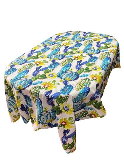 Tag House tablecloth in Pure Cotton panama/drill without napkins, digital print art. Cactus